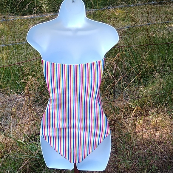 Onia Marie one piece micro striped swim suit - Picture 6 of 12